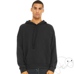 Load image into Gallery viewer, new-product-soft-sweatshirt-cozy-warm-dark-grey-black-hoodie-face-mask-Plats-Hoodie-facemask-all-in-one-convertible-plats-hoodie-platinum-platypus-guy-millennial-boy-man-beautiful-eyes-blue-green-young-cute
