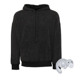 Load image into Gallery viewer, soft-sweatshirt-cozy-fuzzy-warm-light-black-dark-grey-hoodie-face-mask-Plats-Hoodie-facemask-all-in-one-convertible-plats-hoodie-platinum-platypus-new-product
