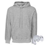 Load image into Gallery viewer, soft-sweatshirt-cozy-fuzzy-warm-light-grey-hoodie-face-mask-Plats-Hoodie-facemask-all-in-one-convertible-plats-hoodie-platinum-platypus-new-product
