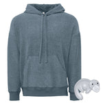 Load image into Gallery viewer, soft-sweatshirt-cozy-fuzzy-warm-light-green-blue-aqua-ocean-color-grey-hoodie-face-mask-Plats-Hoodie-facemask-all-in-one-convertible-plats-hoodie-platinum-platypus-new-product
