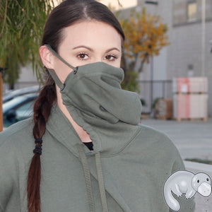 new-product-soft-sweatshirt-cozy-warm-dark-green-girl-pretty-black-hair-brown-eyes-sweatshirt-hoodie-face-mask-Plats-Hoodie-facemask-all-in-one-convertible-platinum-platypus-clothing-millennial-woman-beautiful-braid-smile-sky-blue-green-sunset-nautre-trees-young-cute-girl